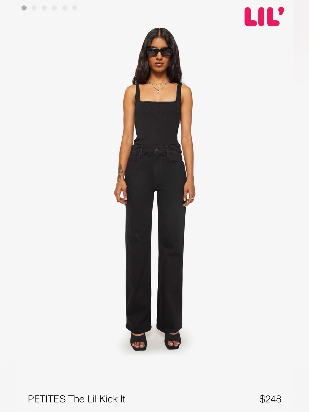Lil MOTHER Black Straight-Leg Jeans